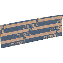 Sparco Flat Coin Wrappers 1000 Wrap(s) - Total $2.00 in 40 Coins of 5? Denomination - 60 lb Basis Weight - Kraft - Blue - 1000 / Pack (TCW05)