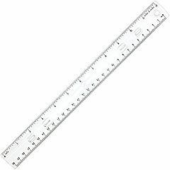 Sparco 12" Standard Metric Ruler 12" Length x 1.3" Width - 1/16 Graduations - Metric, Imperial Measuring System - Plastic - Clear - 1 Each (01488)