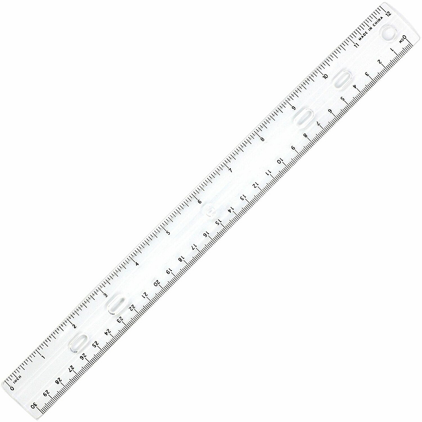 Sparco 12" Standard Metric Ruler 12" Length x 1.3" Width - 1/16 Graduations - Metric, Imperial Measuring System - Plastic - Clear - 1 Each (01488)