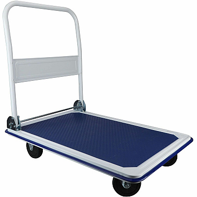 Sparco Folding Platform Truck Tubular Handle - 660 lb Load Capacity - Steel, Polyvinyl Chloride (PVC) - 24.75" Width x 36" Depth x 29.50" Height - Gray - 1 Each (02040)