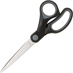 Sparco Straight Scissors w/Rubber Grip Handle 8" Overall Length - Straight - Stainless Steel - Black, Gray - 1 Each (25226) Sparco Straight Scissors w/Rubber Grip Handle 8" Overall Length - Straight - Stainless Steel - Black, Gray - 1 Each (25226)
