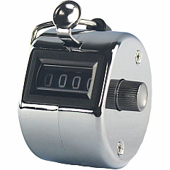 Sparco Finger Ring Tally Counter 4 Digit - Finger Ring - Handheld - Chrome Plated Steel - Silver - 1 Each (24100)