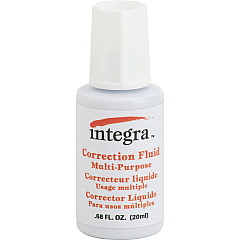 Integra Multipurpose Correction Fluid Brush Applicator - 22 mL - White - 1 Each (01539) Integra Multipurpose Correction Fluid Brush Applicator - 22 mL - White - 1 Each (01539)