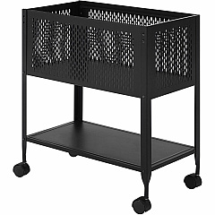 Lorell Mesh Rolling File 4 Casters - Steel - 13.31" Width x 24.21" Depth x 27.72" Height - Black - 1 Each (LLR60175) Lorell Mesh Rolling File 4 Casters - Steel - 13.31" Width x 24.21" Depth x 27.72" Height - Black - 1 Each (LLR60175)
