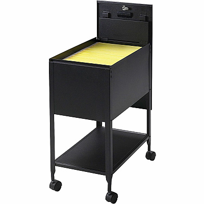 Lorell Standard Mobile File 4 Casters - 13.50" Width x 24.75" Depth x 28.25" Height - Black - 1 Each (LLR60177)