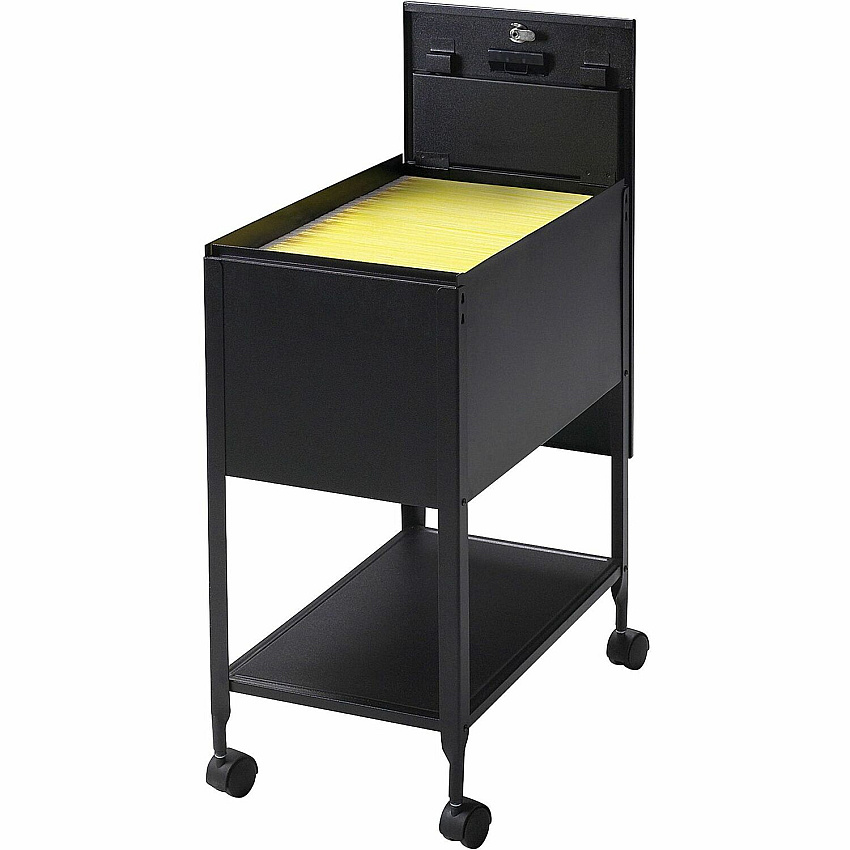 Lorell Standard Mobile File 4 Casters - 13.50" Width x 24.75" Depth x 28.25" Height - Black - 1 Each (LLR60177)