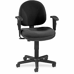 Lorell Millenia Series Pneumatic Adjustable Task Chair Black Seat Color - Black Back Color - 1 Each (LLR80004)
