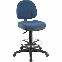 Lorell Millenia Series Adjustable Task Stool with Back (80010)