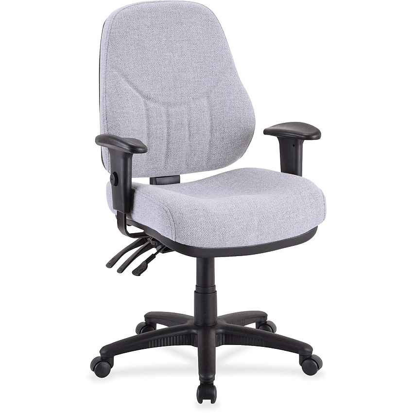 Lorell Bailey High-Back Multi-Task Chair Gray Seat Color - Acrylic Seat Material - Black Frame Color - 1 Each (LLR81100)