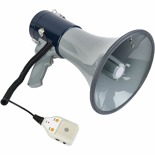 Tatco Lightweight Hand Megaphone 25 W Amplifier - Built-in Amplifier - Gray, Blue - 1 Each (27900)