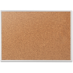 Quartet Classic Series Bulletin Board 36" Board Height x 48" Board Width - Brown Natural Cork Surface - Heavy-gauge, Self-healing, Heavy Duty - Silver Aluminum Frame - 1 Each (2304)