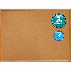 Quartet Classic Series Cork Bulletin Board 36" Board Height x 48" Board Width - Brown Natural Cork Surface - Self-healing, Flexible, Durable - Oak Frame - 1 Each (304)