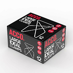 ACCO Ideal Paper Clamps Large - No. 1 - 150 Sheet Capacity - Silver - Metal - 12 / Box (72610)
