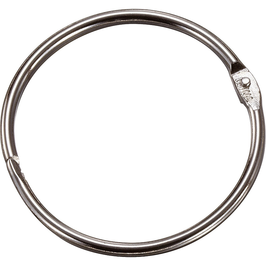 Officemate Loose-Leaf Book Rings 1.5" Diameter - Silver - Metal - 100 / Box (99703)