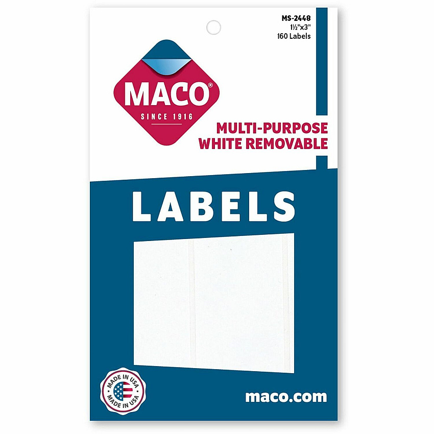MACO White Multi-Purpose Labels (MS2448)