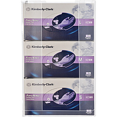 Kantek Triple Glove Box Dispenser 16" Height x 10.3" Width x 3.8" Depth - Acrylic - Clear - 1 Each (AH130)