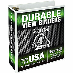 Samsill Nonstick 4" View D-Ring Binder (16497) Samsill Nonstick 4" View D-Ring Binder (16497)