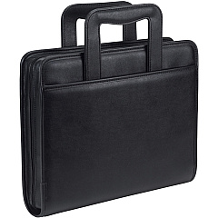 Samsill Letter Portfolio 8 1/2" x 11" - 3 Fastener - 2" for Folder - 2 Exterior, Internal Pocket - Vinyl, Leather, Metal, Nappa Leather - Black - Corner, Zipper Closure, Handle, Wrap-around, Snap Closure, Retractable, Tablet Pocket - 1 Each (15670) Samsill Letter Portfolio 8 1/2" x 11" - 3 Fastener - 2" for Folder - 2 Exterior, Internal Pocket - Vinyl, Leather, Metal, Nappa Leather - Black - Corner, Zipper Closure, Handle, Wrap-around, Snap Closure, Retractable, Tablet Pocket - 1 Each (15670)