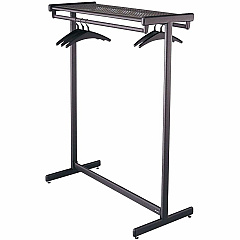 Quartet Double-Sided Garment Rack - Freestanding 48" Width x 61.50" Height - Black Powder Coat - 1 Each (20314)
