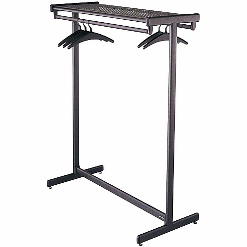 Quartet Double-Sided Garment Rack - Freestanding 48" Width x 61.50" Height - Black Powder Coat - 1 Each (20314)
