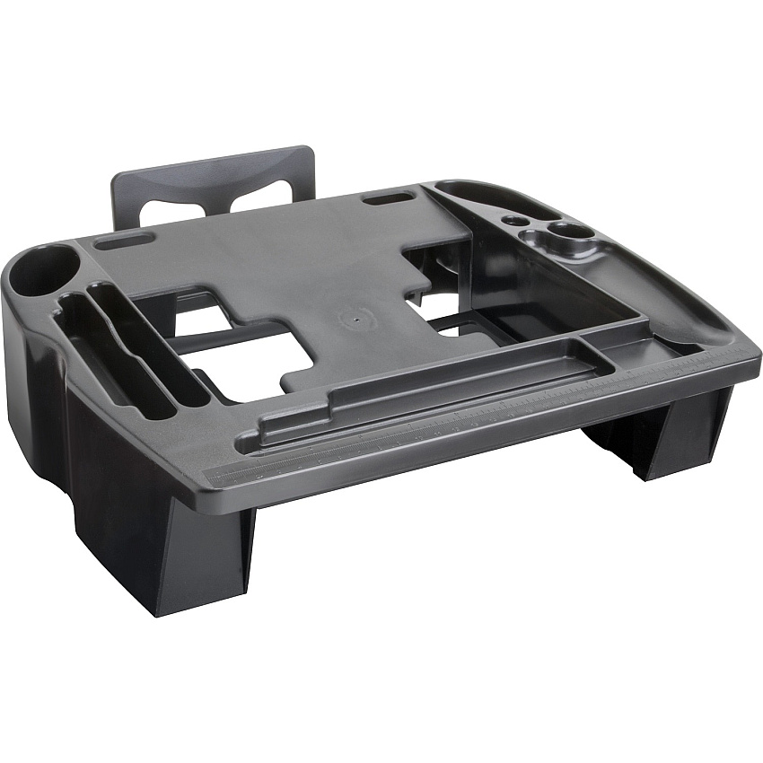 Compucessory Telephone Stand/Organizer 5" Height x 11.50" Width x 9.50" Depth - Desktop - Non-skid Base, Cable Management - Black - Plastic - 1 Each (55200)