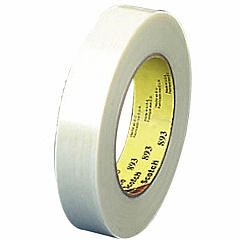 Scotch General-Purpose Filament Tape 60 yd Length x 0.75" Width x 6 mil Thickness - 3" Core - Clear - Synthetic Rubber - Glass Yarn Backing - Tear Resistant, Split Resistant, Curl Resistant, Moisture Resistant, Scuff Resistant - For Reinforcing, J (89334)