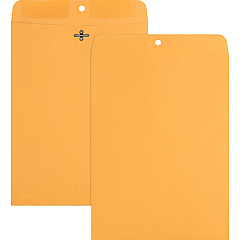 Nature Saver Recycled Clasp Envelopes Clasp - #90 - 9" Width x 12" Length - 28 lb - Clasp - Yellow - Kraft - 100 / Box (00857)