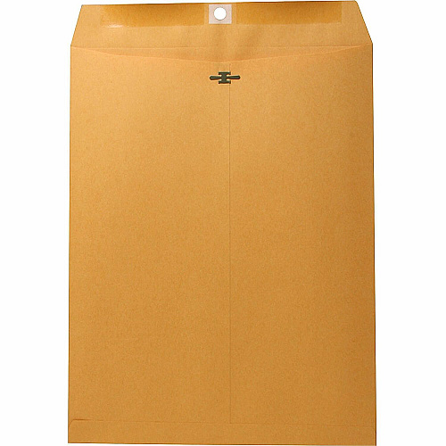 Nature Saver Recycled Clasp Envelopes Clasp - #97 - 10" Width x 13" Length - 28 lb - Clasp - Kraft - Kraft - 100 / Box (00858)