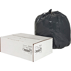 Nature Saver Black Low-density Recycled Can Liners Small Size - 16 gal Capacity - 33" Length x 24" Width x 0.85 mil (22 Micron) Thickness - Low Density - Black - Plastic - Cleaning Supplies - Recycled - 1 Carton (00988)