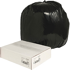 Nature Saver Black Low-density Recycled Can Liners Large Size - 45 gal Capacity - 46" Length x 40" Width x 1.25 mil (32 Micron) Thickness - Low Density - Black - Plastic - Cleaning Supplies - Recycled - 1 Carton (00990)
