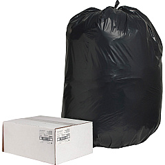 Nature Saver Black Low-density Recycled Can Liners Extra Large Size - 60 gal Capacity - 58" Length x 38" Width x 2 mil (51 Micron) Thickness - Low Density - Black - Plastic - Cleaning Supplies - Recycled - 1 Carton (00995)