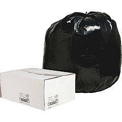 Nature Saver Black Low-density Recycled Can Liners Extra Large Size - 56 gal Capacity - 48" Length x 43" Width x 1.65 mil (42 Micron) Thickness - Low Density - Black - Plastic - Cleaning Supplies - Recycled - 1 Carton (00997)
