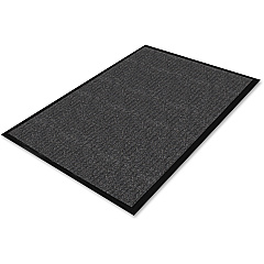 Genuine Joe Ribbed Indoor Wiper Mat Warehouse, Hotel, Indoor - 60" Length x 36" Width - Polypropylene, Vinyl - Charcoal - 1 Each (GJO55351) Genuine Joe Ribbed Indoor Wiper Mat Warehouse, Hotel, Indoor - 60" Length x 36" Width - Polypropylene, Vinyl - Charcoal - 1 Each (GJO55351)
