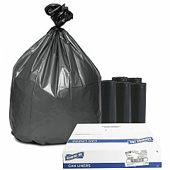Genuine Joe Maximum Strength Trash Can Liner Extra Large Size - 60 gal Capacity - 56" Length x 39" Width x 1.55 mil (39 Micron) Thickness - Low Density - Silver - Plastic Resin - Food Waste, Office Waste, Can, Debris - Recycled - 50 / Carton (GJO70343) Genuine Joe Maximum Strength Trash Can Liner Extra Large Size - 60 gal Capacity - 56" Length x 39" Width x 1.55 mil (39 Micron) Thickness - Low Density - Silver - Plastic Resin - Food Waste, Office Waste, Can, Debris - Recycled - 50 / Carton (GJO70343)