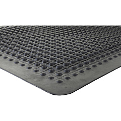 Genuine Joe Flex Step Rubber Anti-Fatigue Mats Warehouse - 60" Length x 36" Width - Rubber - Black - 1 Each (GJO70373) Genuine Joe Flex Step Rubber Anti-Fatigue Mats Warehouse - 60" Length x 36" Width - Rubber - Black - 1 Each (GJO70373)