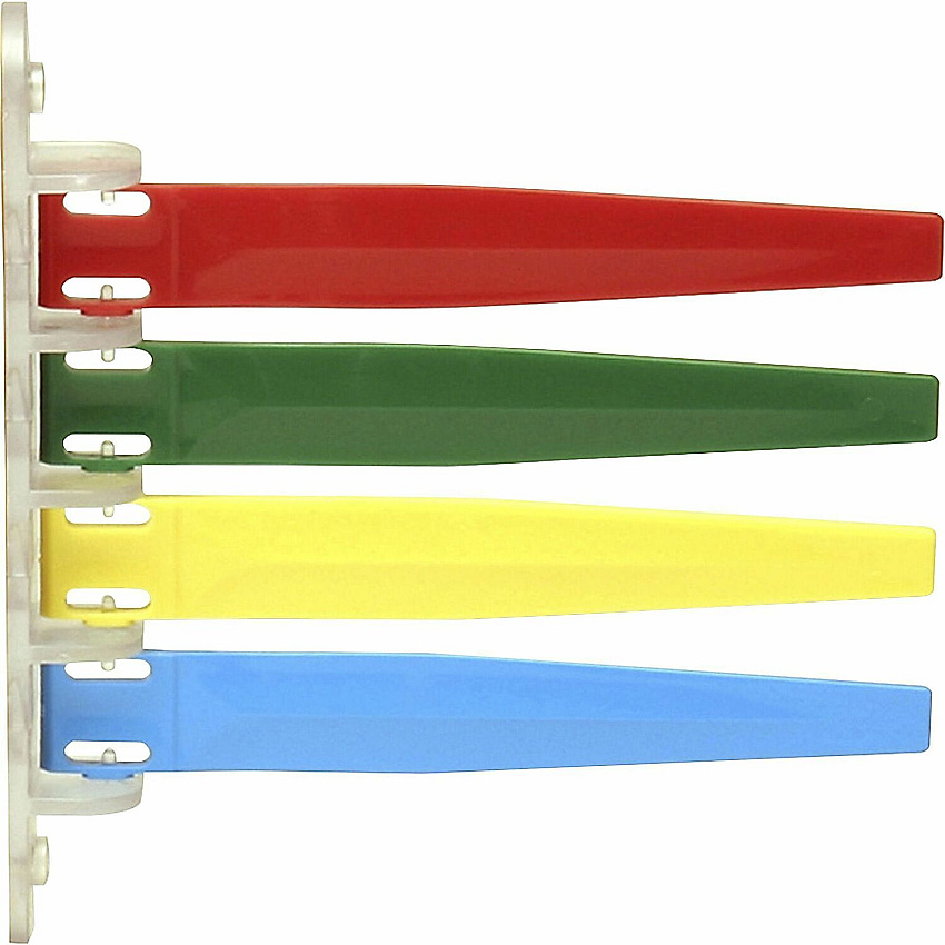 IMC-DIP Exam Room Status Signal Flags 7.8" Length x 7.2" Width - Plastic - Red, Green, Yellow, Blue - 1 Each (I4PF169434)