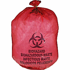 Medegen MHMS Red Biohazard Infectious Waste Bags 25 gal Capacity - 41" Length x 31" Width x 1.10 mil (28 Micron) Thickness - Red - Office Waste - 50 / Box (MDRB142755)