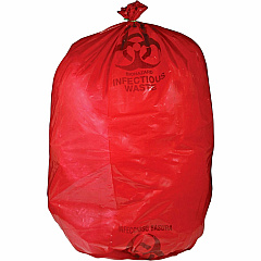 Medegen MHMS Red Biohazard Infectious Waste Bags 33 gal Capacity - 43" Length x 31" Width x 1.50 mil (38 Micron) Thickness - Red - Office Waste - 50 / Box (RIWB142143)
