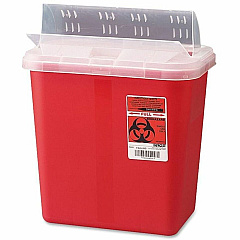 Covidien Sharps Medical Waste Container 2 gal Capacity - 12.8" Height x 10.5" Width x 7.2" Depth - Red - 1 Each (S2GH100651) Covidien Sharps Medical Waste Container 2 gal Capacity - 12.8" Height x 10.5" Width x 7.2" Depth - Red - 1 Each (S2GH100651)