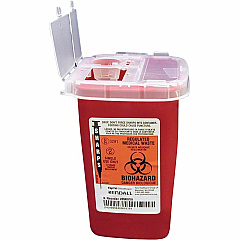 Covidien Sharps Medical Waste Container 1 quart Capacity - 6.3" Height x 4.5" Width x 4.3" Depth - Red - 1 Each (SR1Q100900) Covidien Sharps Medical Waste Container 1 quart Capacity - 6.3" Height x 4.5" Width x 4.3" Depth - Red - 1 Each (SR1Q100900)