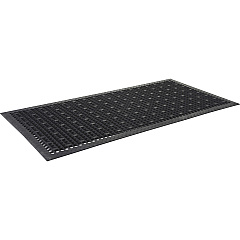 Genuine Joe Versa-Lite Anti-microbial Rubber Mat Warehouse - 60" Length x 36" Width - Rubber - Black - 1 Each (GJO01705) Genuine Joe Versa-Lite Anti-microbial Rubber Mat Warehouse - 60" Length x 36" Width - Rubber - Black - 1 Each (GJO01705)