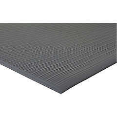 Genuine Joe Air Step Anti-Fatigue Mat Warehouse - 12 ft Length x 36" Width x 0.375" Thickness - Vinyl, Vinyl Foam - Black - 1 Each (GJO01710)