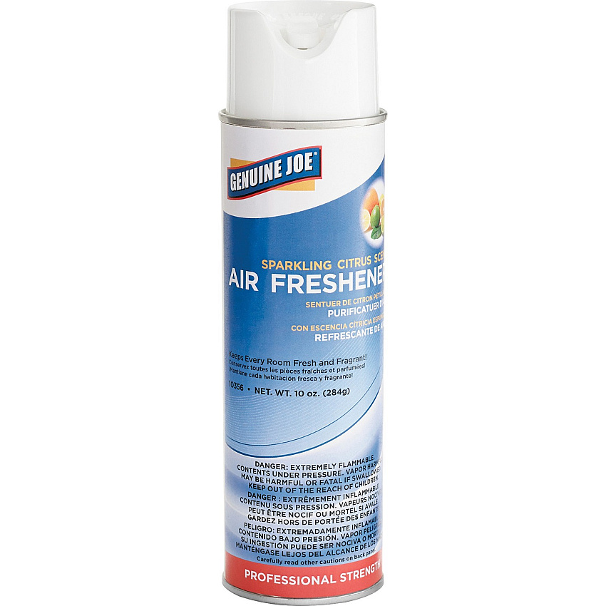 Genuine Joe Sparkling Citrus Air Freshener Spray - 10 oz - Sparkling Citrus - 1 Each (GJO10356)