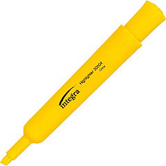 Integra Chisel Desk Liquid Highlighters Yellow Ink - Water Based - Yellow Barrel - 12 / Dozen (30004)