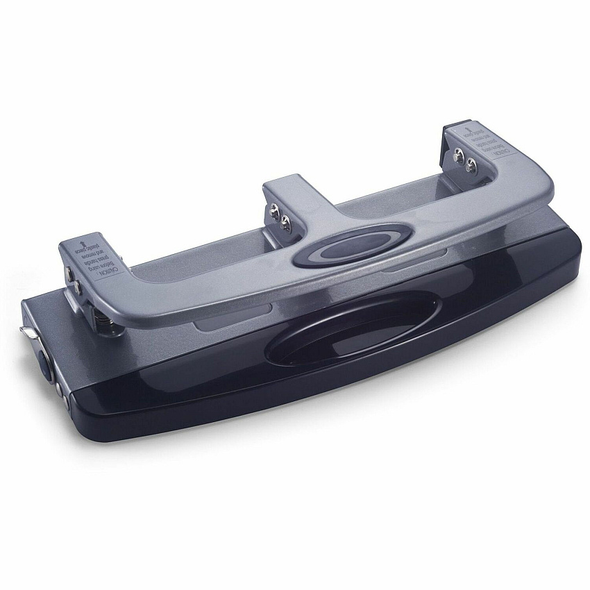 Officemate Deluxe 3-Hole Punch 3 Punch Head(s) - 20 Sheet of 20lb Paper - 9/32" Punch Size - Silver - 1 Each (90102)