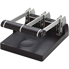CARL 150-Sheet Heavy Duty 3-hole Punch 3 Punch Head(s) - 150 Sheet of 20lb Paper - 9/32" Punch Size - Silver, Blue - 1 Each (63150)