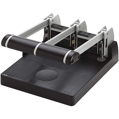 CARL 150-Sheet Heavy Duty 3-hole Punch 3 Punch Head(s) - 150 Sheet of 20lb Paper - 9/32" Punch Size - Silver, Blue - 1 Each (63150)