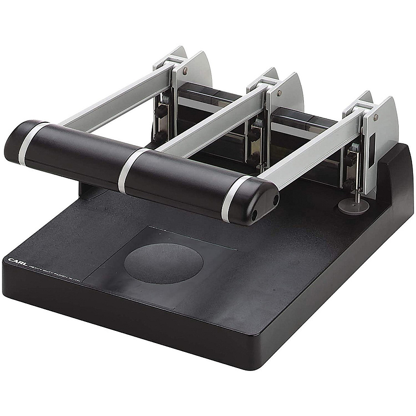 CARL 150-Sheet Heavy Duty 3-hole Punch 3 Punch Head(s) - 150 Sheet of 20lb Paper - 9/32" Punch Size - Silver, Blue - 1 Each (63150)