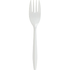 Genuine Joe Medium-weight Forks Polypropylene - White - 1000 / Carton (GJO20000)