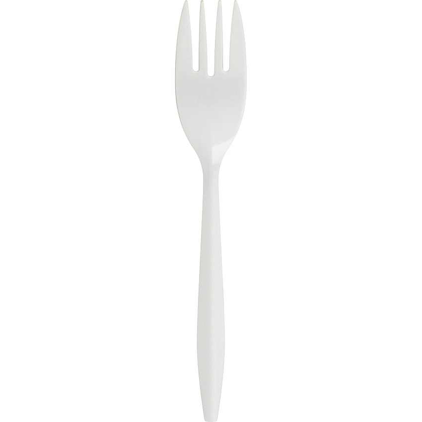 Genuine Joe Medium-weight Forks Polypropylene - White - 1000 / Carton (GJO20000)